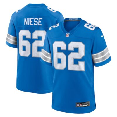 Michael Niese Detroit Lions Team Game Jersey - Blue