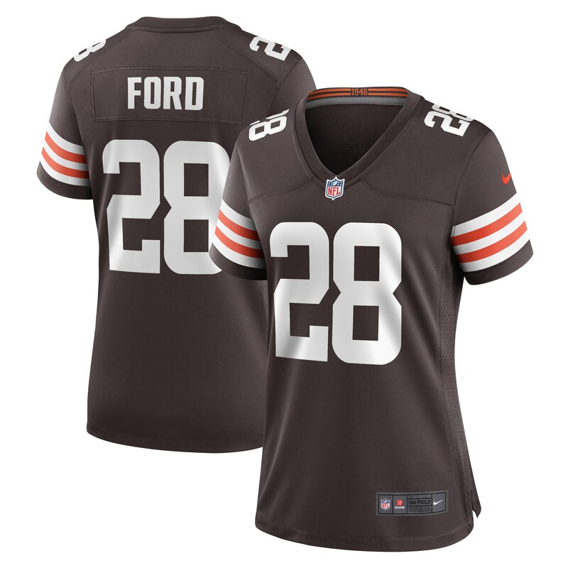 Mike Ford Cleveland Browns Women Team Game Jersey - Brown