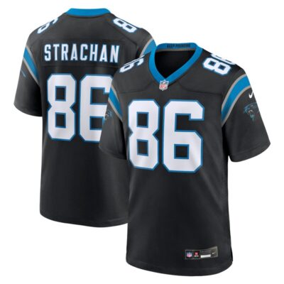 Mike Strachan Carolina Panthers Game Jersey - Black