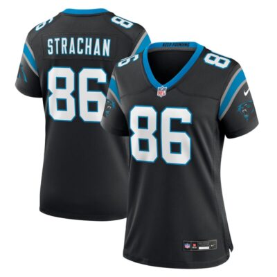 Mike Strachan Carolina Panthers Women Game Jersey - Black