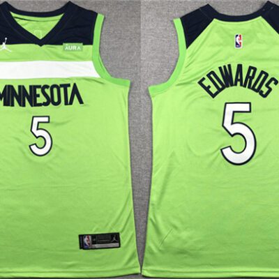 Minnesota Timberwolves #5 Anthony Edwards Green Stitched Jersey