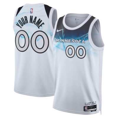 Minnesota Timberwolves Active Player Custom White 2024/25 City Edition Stitched Jersey