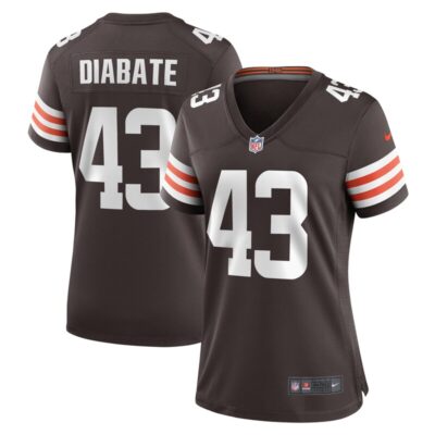 Mohamoud Diabate Cleveland Browns Women Team Game Jersey - Brown