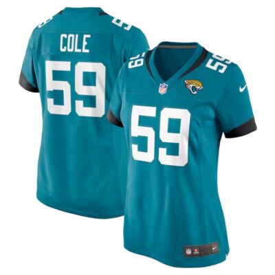 Myles Cole Jacksonville Jaguars Women Game Jersey - Teal