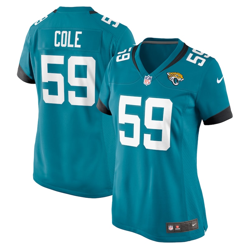 Myles Cole Jacksonville Jaguars Women Game Jersey - Teal