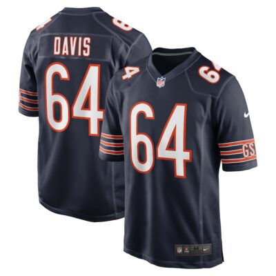 Nate Davis Chicago Bears Game Jersey - Navy