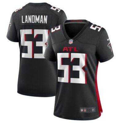 Nate Landman Atlanta Falcons Women Team Game Jersey - Black