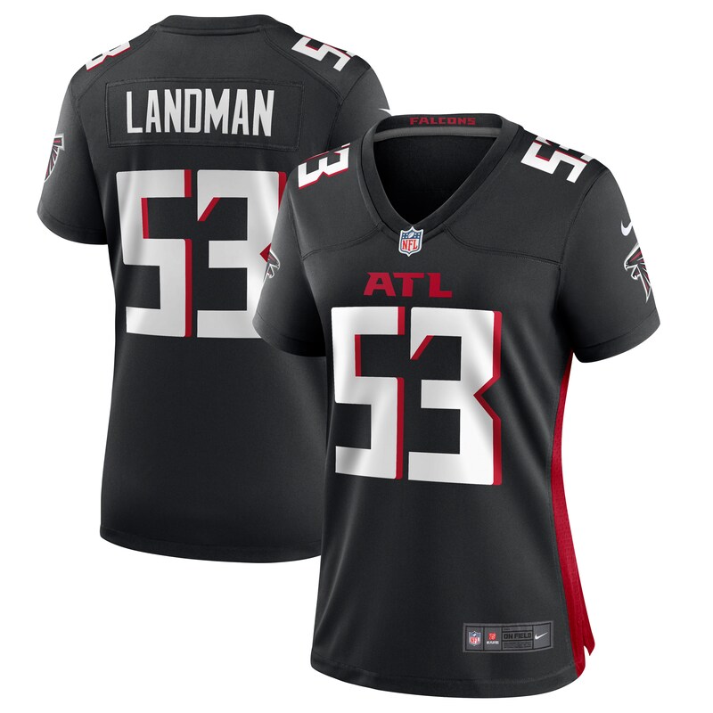 Nate Landman Atlanta Falcons Women Team Game Jersey - Black