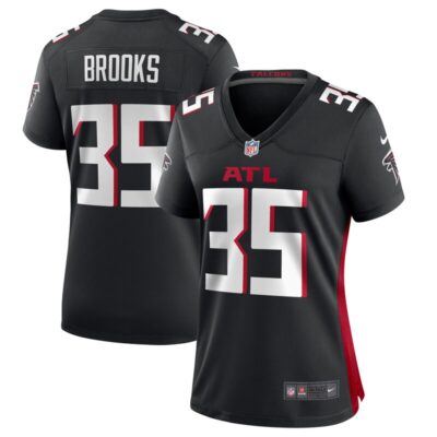 Natrone Brooks Atlanta Falcons Women Team Game Jersey - Black