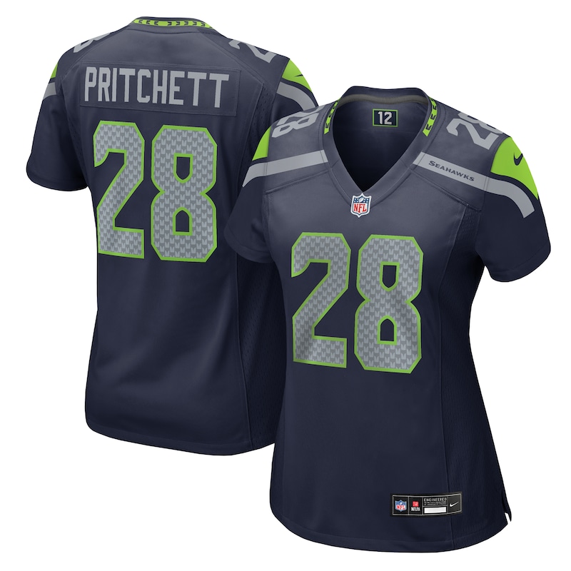 Nehemiah Pritchett Seattle Seahawks Women Game Jersey - College Navy