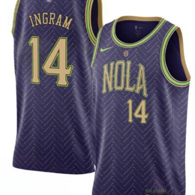 New Orleans Pelicans #14 Brandon Ingram Purple 2024-25 City Ediiton Stitched Basketball Jersey