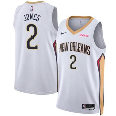 New Orleans Pelicans #2 Herb Jones White 2024 Association Edition Stitched Basketball Jersey