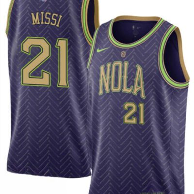 New Orleans Pelicans #21 Yves Missi Purple 2024-25 City Ediiton Stitched Basketball Jersey