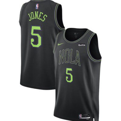 New Orleans Pelicans #5 Herbert Jones Black 2023/24 City Edition Stitched Basketball Jersey