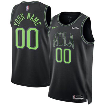 New Orleans Pelicans Active Player Custom Black 2023/24 City Edition Stitched Basketball Jersey