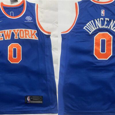 New York Knicks #0 Donte DiVincenzo Blue Stitched Basketball Jersey