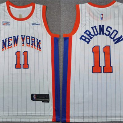 New York Knicks #11 Jalen Brunson White 2024-25 City Edition Stitched Basketball Jersey