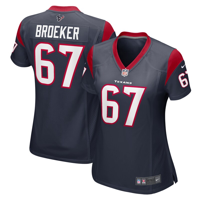 Nick Broeker Houston Texans Women Team Game Jersey - Navy