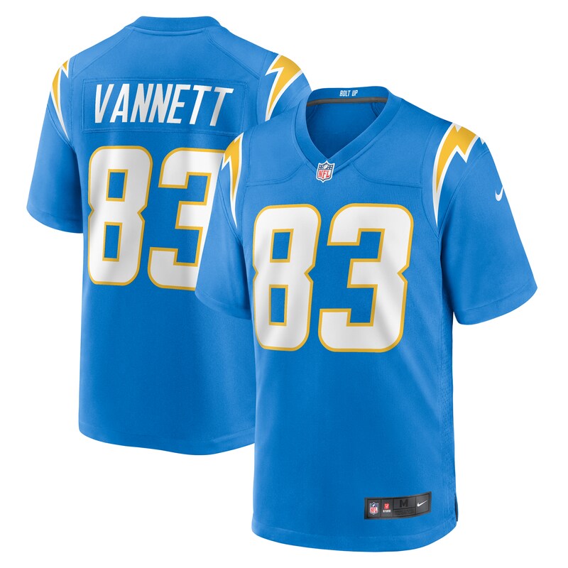 Nick Vannett Los Angeles Chargers Team Game Jersey - Powder Blue