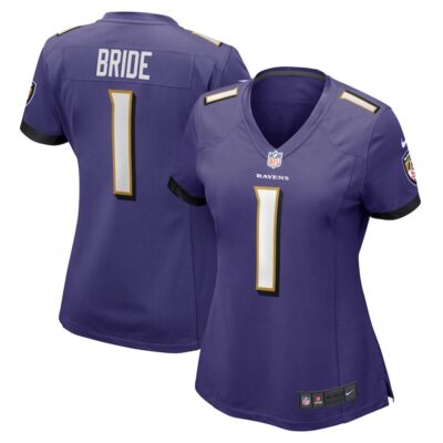 Number 1 Bride Baltimore Ravens Women Game Jersey - Purple