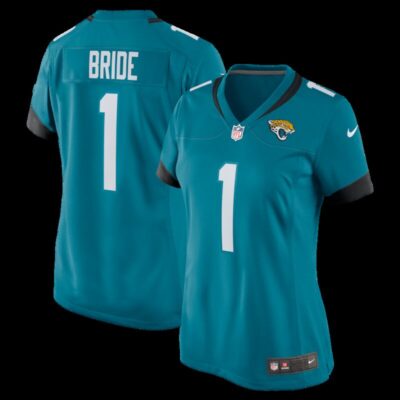 Number 1 Bride Jacksonville Jaguars Women Game Jersey - Teal