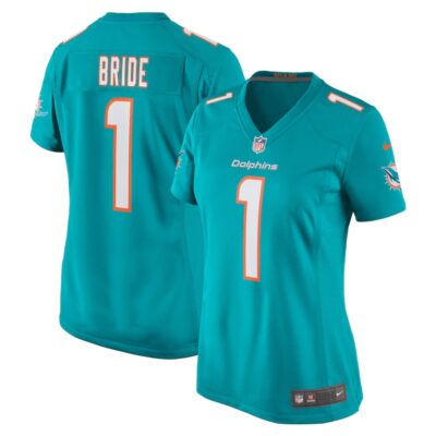 Number 1 Bride Miami Dolphins Women Game Jersey - Aqua