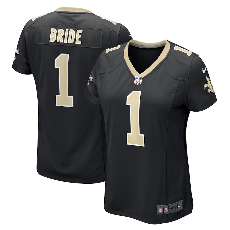 Number 1 Bride New Orleans Saints Women Game Jersey - Black