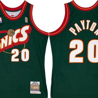 Oklahoma City Thunder #20 Gary Payton Green 1995-96 Throwback SuperSonics Stitched Jersey