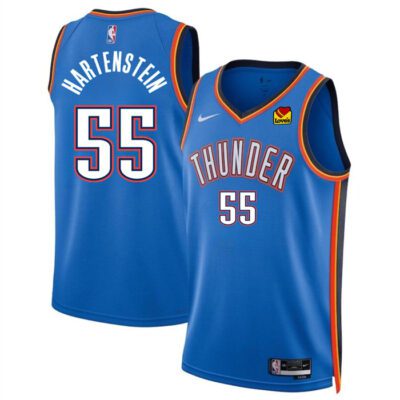 Oklahoma City Thunder #55 Isaiah Hartenstein Blue Icon Edition Stitched Basketball Jersey