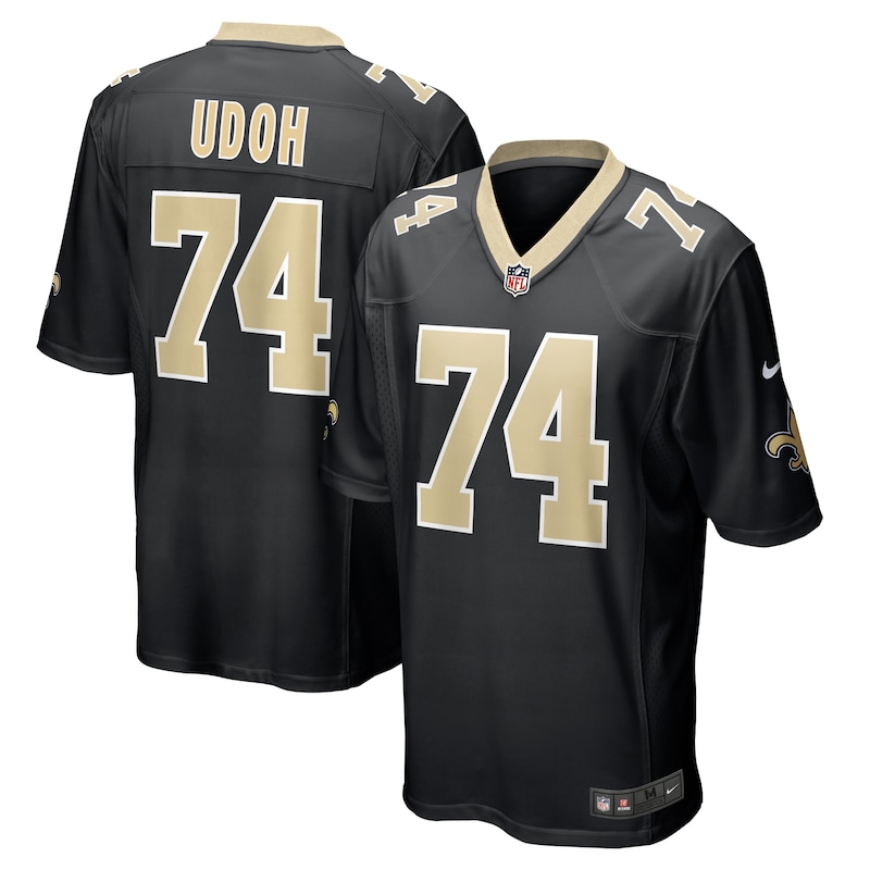 Olisaemeka Udoh New Orleans Saints Game Jersey - Black