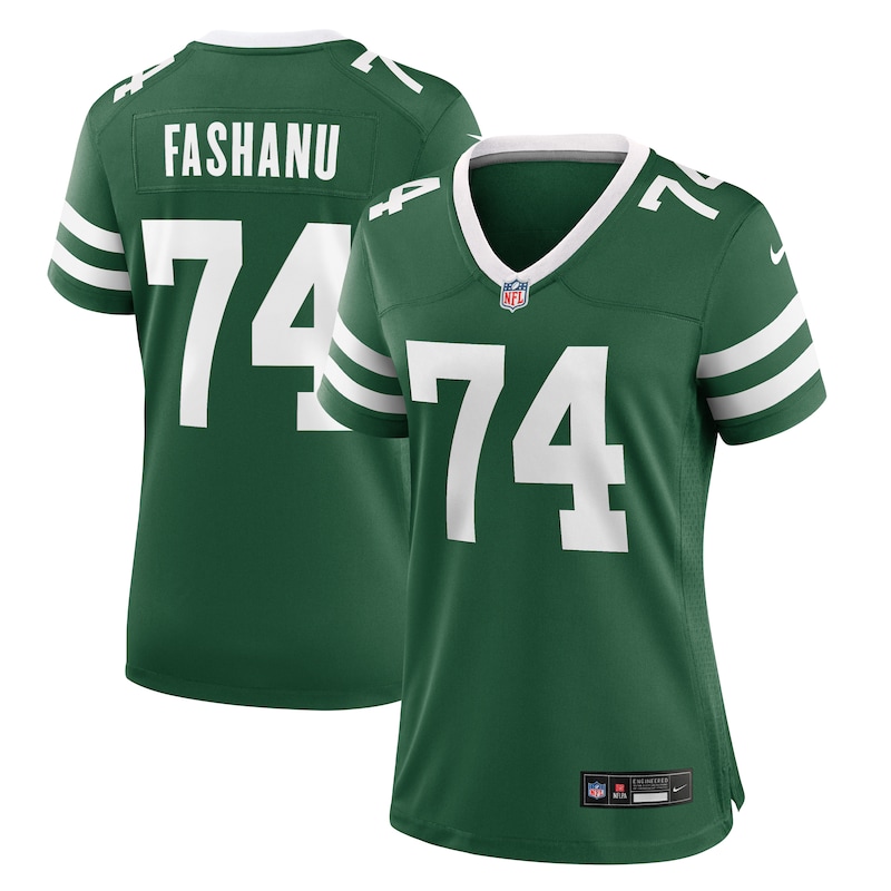 Olu Fashanu New York Jets Women Team Game Jersey - Legacy Green