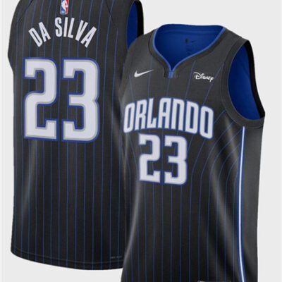 Orlando Magic #23 Tristan da Silva Black 2024 Draft Icon Edition Stitched Basketball Jersey