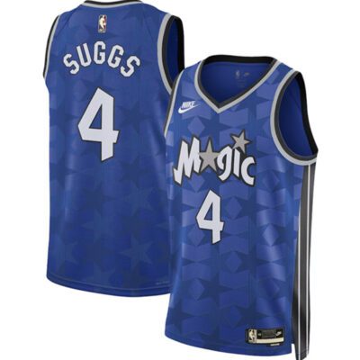 Orlando Magic #4 Jalen Suggs Blue 2023/24 Classic Edition Stitched Basketball Jersey