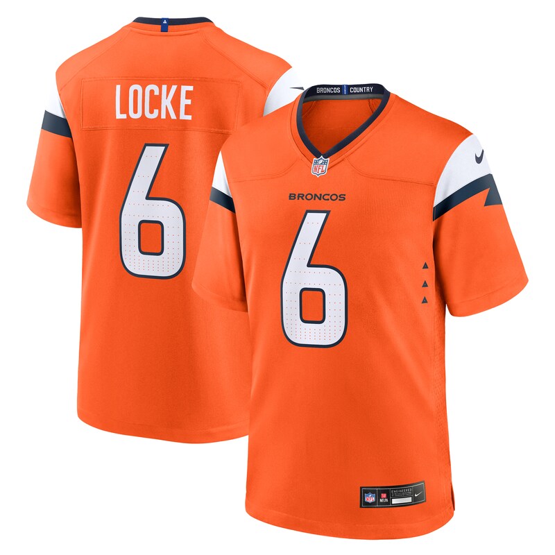 P.J. Locke Denver Broncos Team Game Jersey - Orange