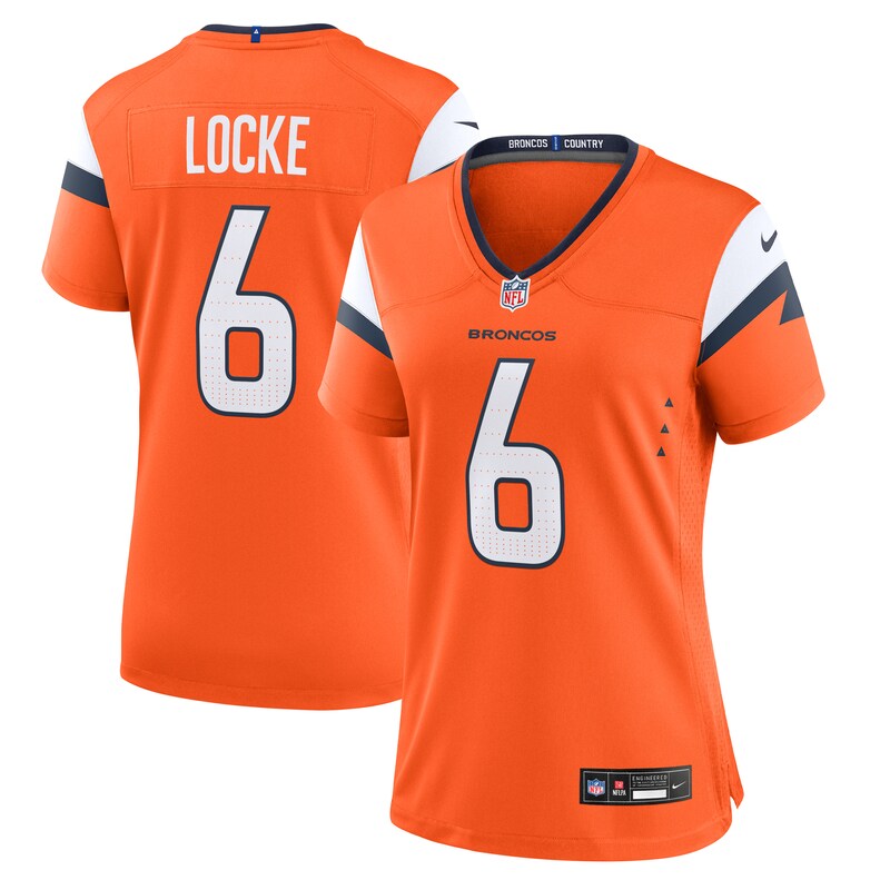 P.J. Locke Denver Broncos Women Team Game Jersey - Orange