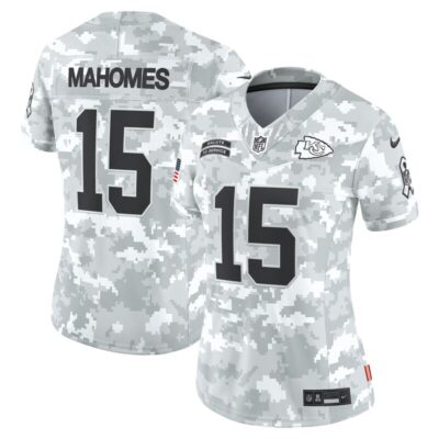 Patrick Mahomes Kansas City Chiefs Women 2024 Salute to Service Limited Jersey - Arctic Camo