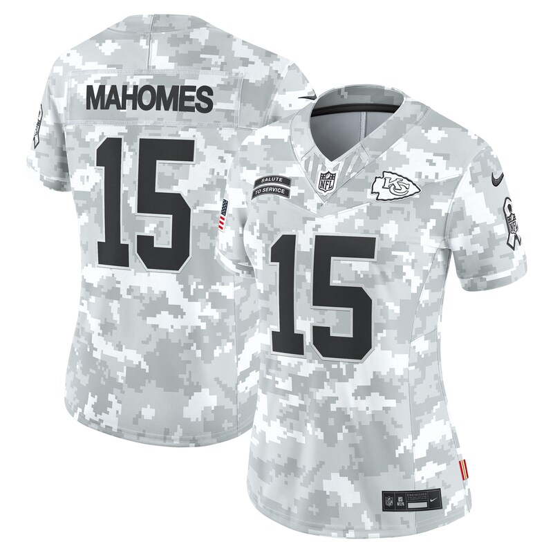 Patrick Mahomes Kansas City Chiefs Women 2024 Salute to Service Limited Jersey - Arctic Camo