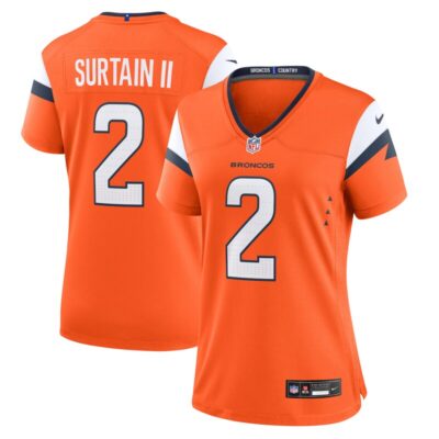 Patrick Surtain II Denver Broncos Women Mile High Collection Game Jersey - Orange