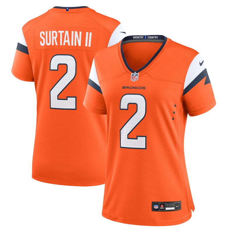 Patrick Surtain II Denver Broncos Women Mile High Collection Game Jersey - Orange