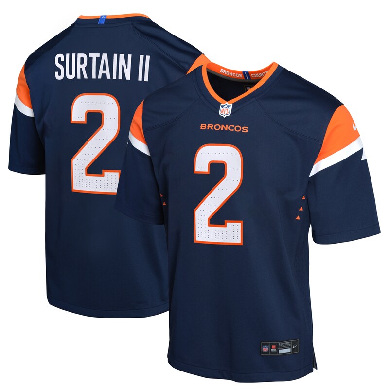 Patrick Surtain II Denver Broncos Youth Mile High Collection Game Jersey - Navy