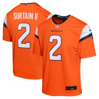 Patrick Surtain II Denver Broncos Youth Mile High Collection Game Jersey - Orange