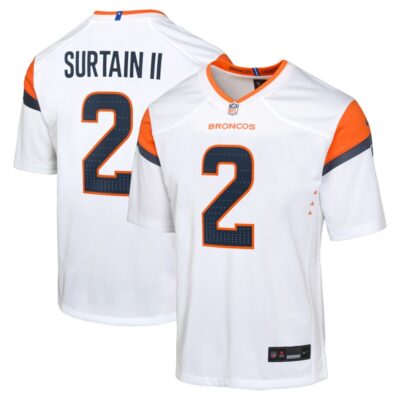 Patrick Surtain II Denver Broncos Youth Mile High Collection Game Jersey - White