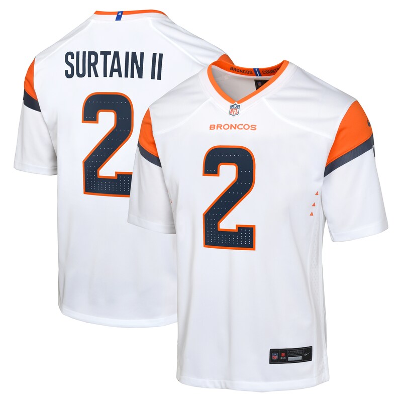 Patrick Surtain II Denver Broncos Youth Mile High Collection Game Jersey - White