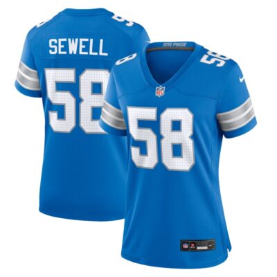 Penei Sewell Detroit Lions Women Game Jersey - Blue
