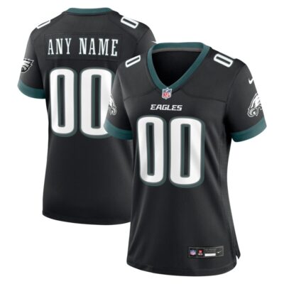 Philadelphia Eagles Women Alternate Custom Game Jersey - Black
