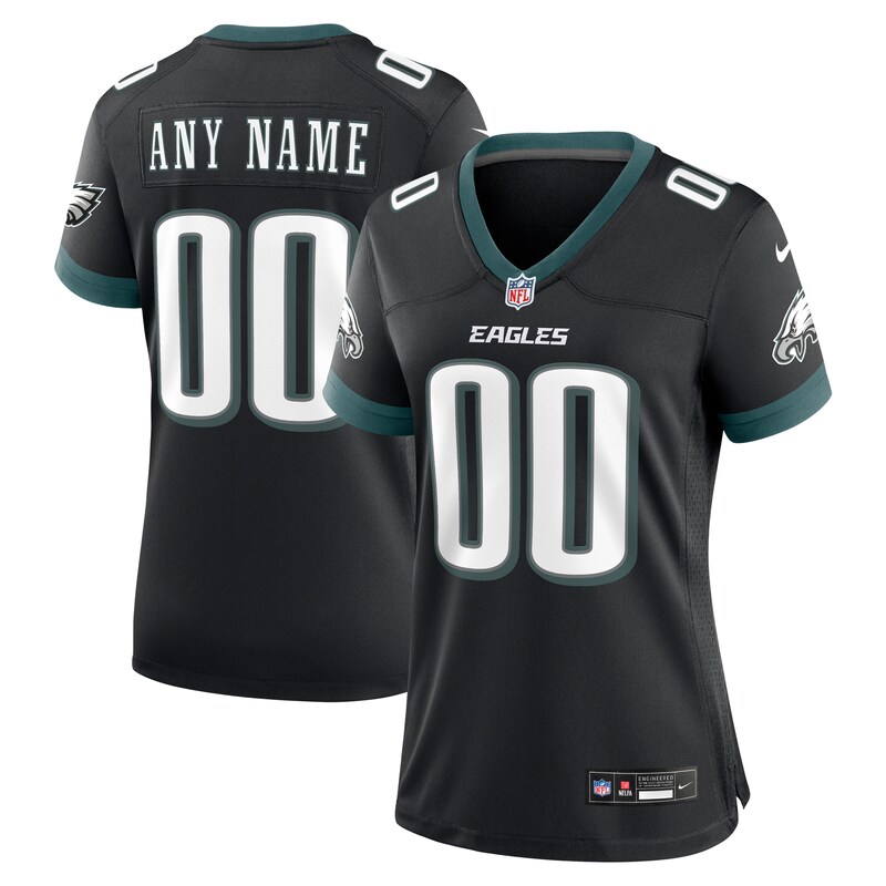 Philadelphia Eagles Women Alternate Custom Game Jersey - Black