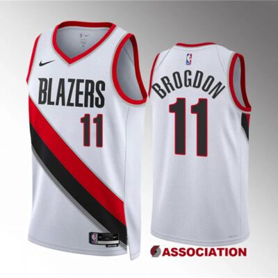 Portland Trail Blazers #11 Malcolm Brogdon White Association Edition Stitched Basketball Jersey