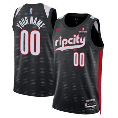 Portland Trail Blazers Active Player Custom Black 2024/25 City Edition Edition Stitched Basketball Jersey