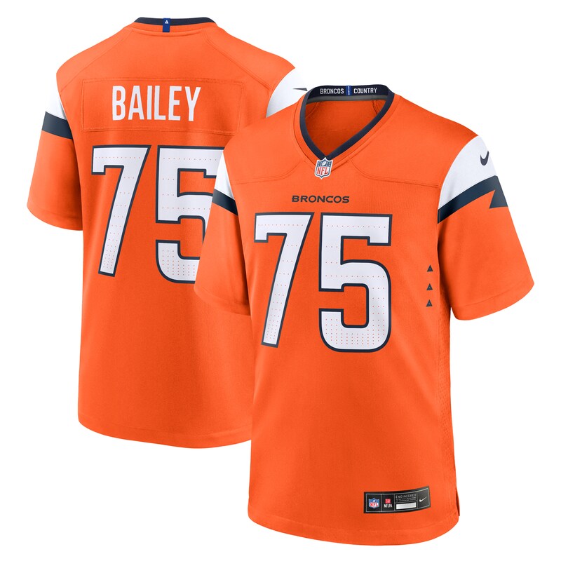 Quinn Bailey Denver Broncos Team Game Jersey - Orange