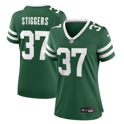 Qwan'tez Stiggers New York Jets Women Team Game Jersey - Legacy Green